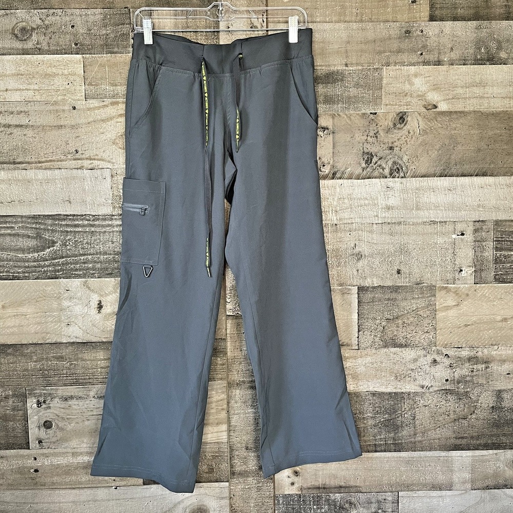 Activate Med Couture Scrub Pants Womens Pewter Gray 4 Way Stretch Size S